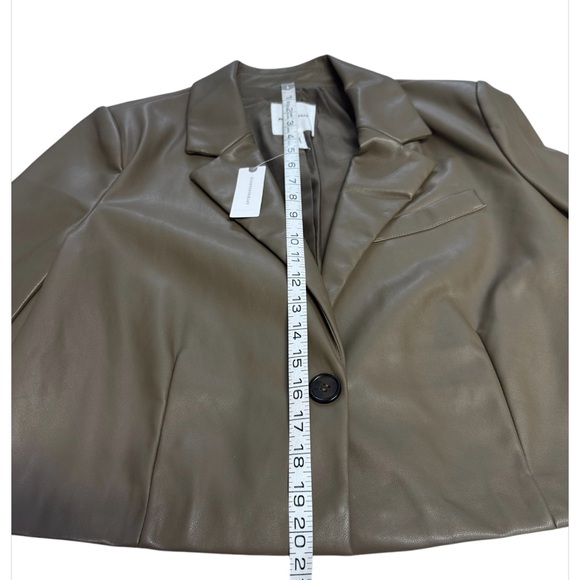 Avec Les Filles Anthropologie Faux Leather Cropped Jacket Size Large NWT - Picture 6 of 10